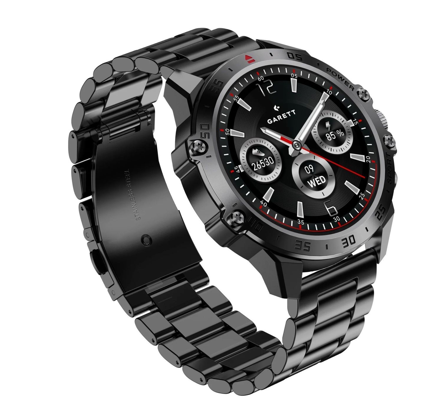 Smartwatch męski Garett V14 czarny stalowy (2).jpg